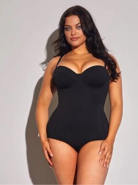 TA3 Lushy Hipster Snatched Lace Up Swimsuit Black Medium Regular/ Long